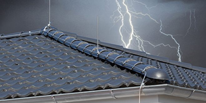 Äußerer Blitzschutz bei Elektro Knaak GmbH & Co. KG in Hanau / Großauheim